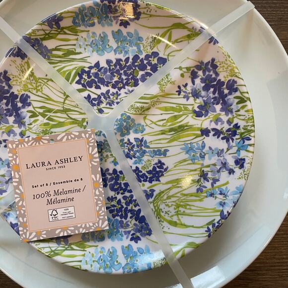 NEW The Farmhouse-Rachel Ashwell 8pc Melamine 4 Dinner/4 Salad Easter Plate Set - Picture 2 of 5